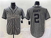 Men's Las Vegas Raiders #2 Ashton Jeanty Grey Cool Base Stitched Baseball Jersey,baseball caps,new era cap wholesale,wholesale hats